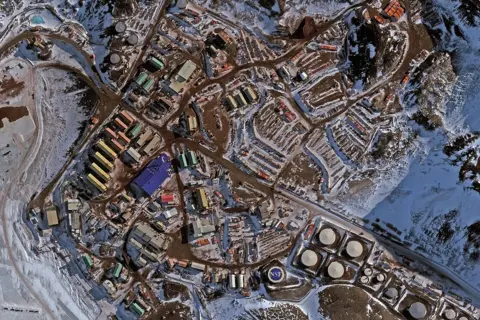 Getty Images The US's McMurdo station on the southern tip of Ross Island