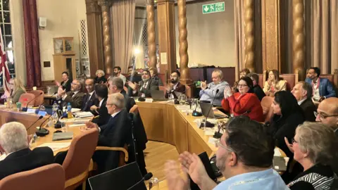 Shariqua AHmed /BBC Full council meeting