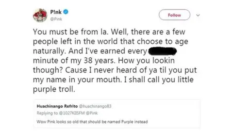 Pink/Twitter Pink's tweet