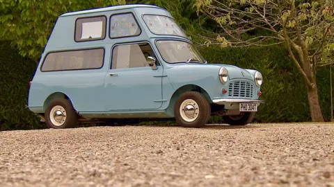 Martin Giles/BBC The specially built Pope mobile