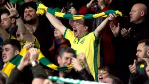 PA Media Norwich City fans