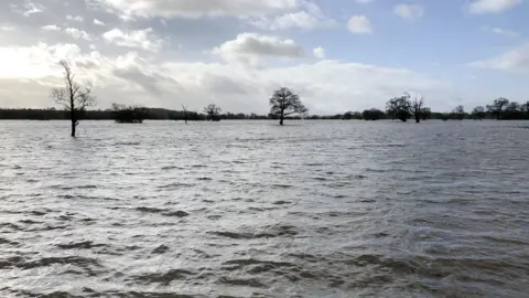 Dave Throup Flooded plains in south Worcestershire