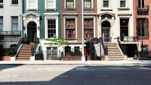 Getty Images Brownstone frontages in the US