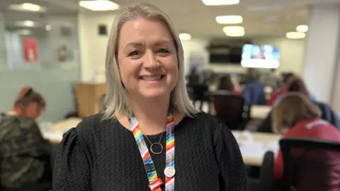 Stuart Woodward / BBC Katy Bucknell, HR director at rail operater Greater Anglia.