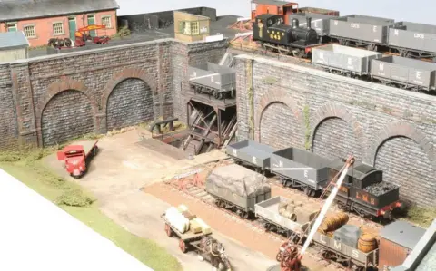 Paul Bason The Helmthwaite model trashed by vandals