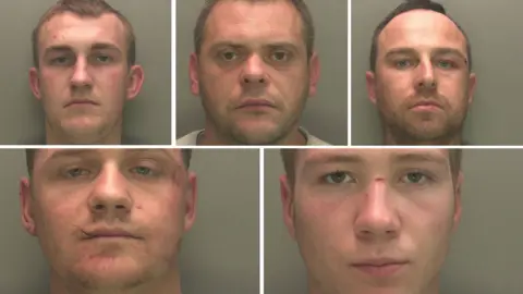 Lincolnshire Police From ltop left Mindaugas Cerneckas, Andrius Barauskas, Donatos Dektiariovas, Pavel Grunt-Meyer and Tautvydas Vainolavicius