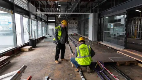 WeTheCurious Building work inside the attraction