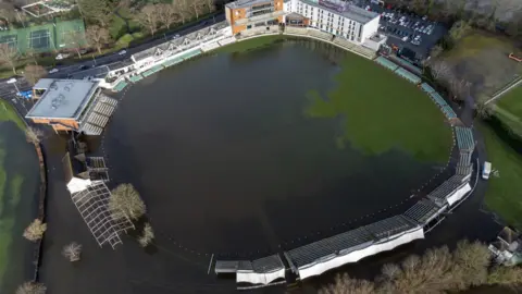 PA Media The cricket ground in Worcester