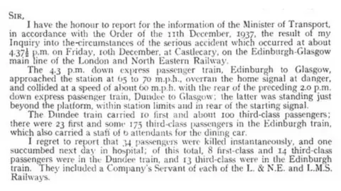 Ministry of Transport accident report