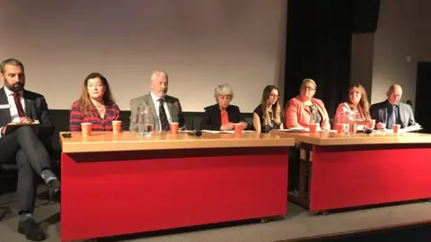 BBC Douglas East candidates at the Manx Museum for the 2021 Isle of Man general election hustings