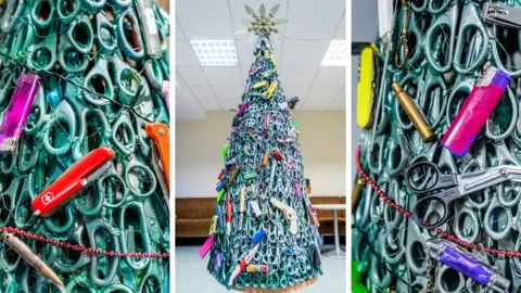 Martynas Jaugelavicius Vilnius Airport's Christmas tree