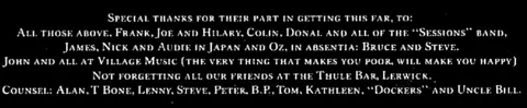 Davie Gardner Shetland, and the Thule Bar in particular, gets a mention in Costello's 1989 album "Spike"
