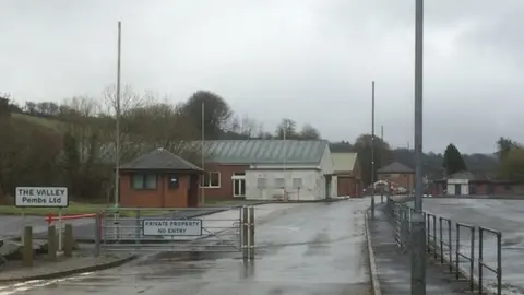 BBC Entrance to the former Royal Navy armaments depot at Trecwn