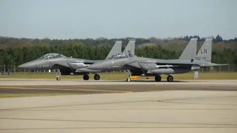 US Air Force F15 fighter jets