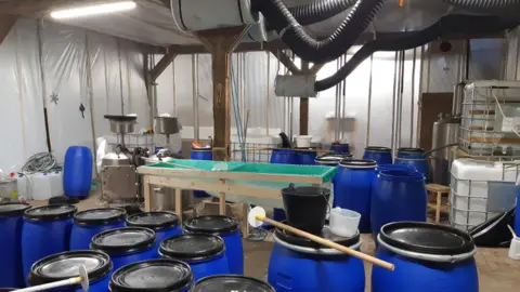 Dutch Police Dutch police uncovered a vast cocaine lab in a barn in Zeeland