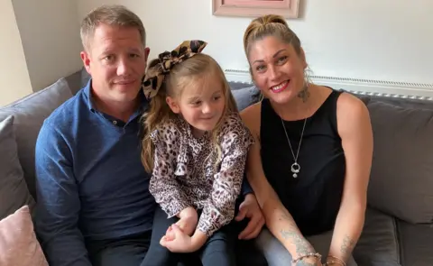 Tilli with dad Zak Cremin and mum Carly Brown