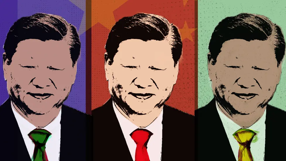 BBC An illustration of Xi Jinping