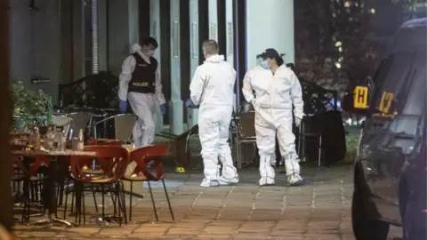 EPA Crime scene investigators at work after multiple shootings in the first district of Vienna, Austria, 03 November 2020