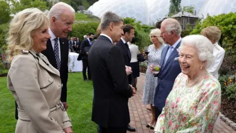 10 Downing Street The Queen during a dinner reception at the G7 summit in St Austell, Cornwall, Britain 11 June 2021