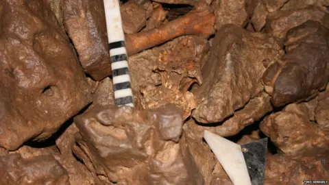 Timo Seregely The dog skull inside an ancient burial chamber