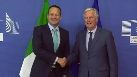 Leo Varadkar and Michel Barnier