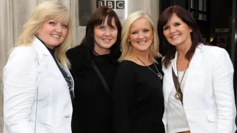 Getty Images Linda, Coleen, Bernie and Maureen of the The Nolans sighted at BBC Radio 2 on September 25, 2012 in London, England