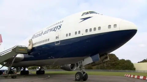 BBC British Airways 747 plane