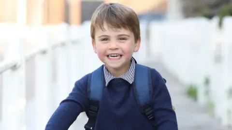 Duchess of Cambridge Prince Louis for his third birthday and taken on Wednesday by his mother