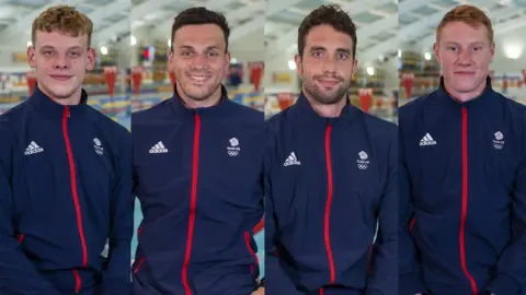 University of Bath Matt Richards, James Guy, Calum Jarvis and Tom Dean