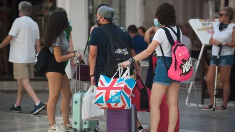 Getty Images British tourists in Malaga