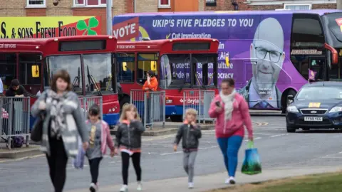 Getty Images Ukip's battle bus in Boston