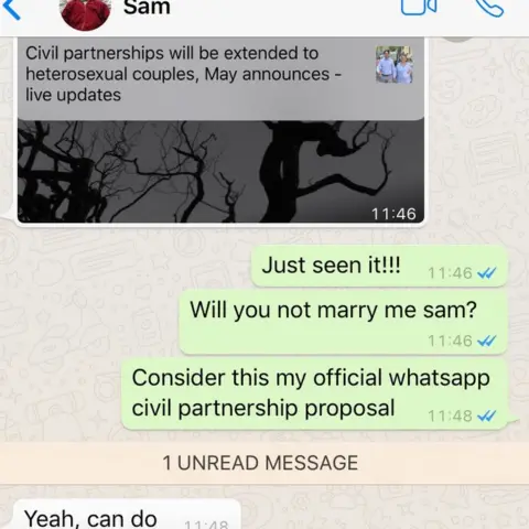 @cat_oakley Catherine Oakley's whatsapp proposal