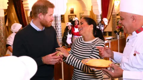 Getty Images The Duke and Duchess of Sussex on Morocco