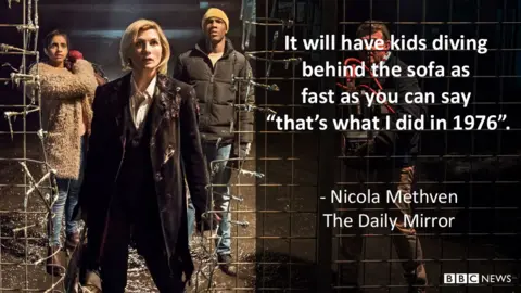 The Daily Mirror review: "It will have kids diving behind the sofa as fast as you can say "that's what I did in 1976".