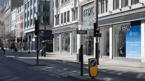 Getty Images Next store on deserted Oxford Street in London