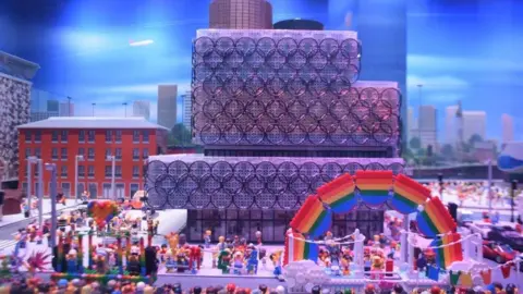 Legoland Discovery Centre  Lego model of Pride parade