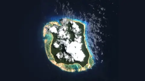 Survival International  North Sentinel Island, home of the Sentinelese, as seen from above.