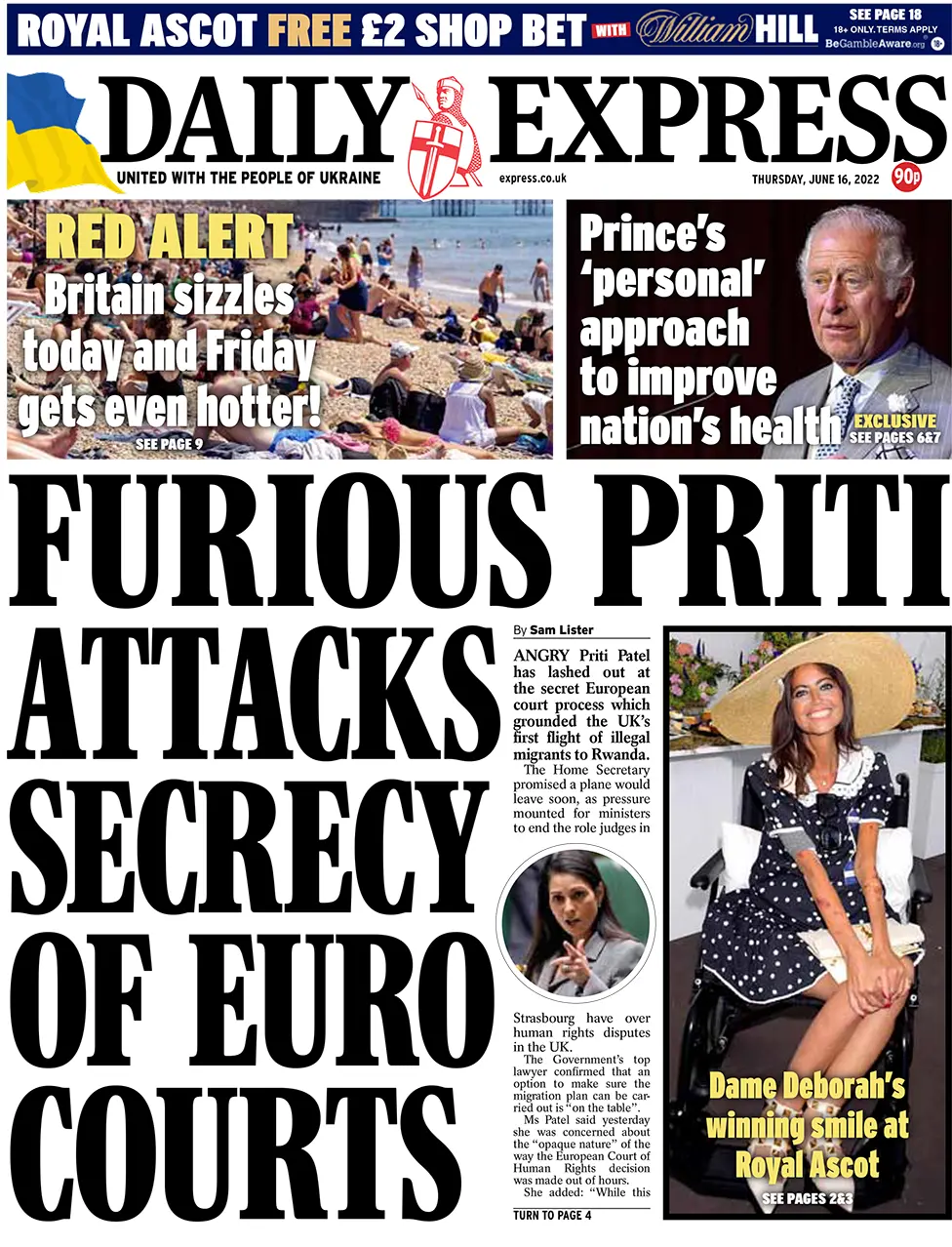 Daily Express front page