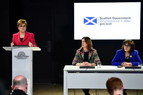 Reuters Nicola Sturgeon, Dr Catherine Calderwood and Jeane Freeman