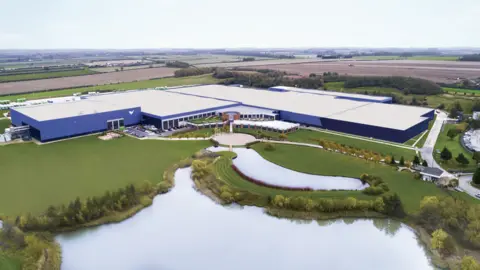 Wren Kitchens Aerial view of factory