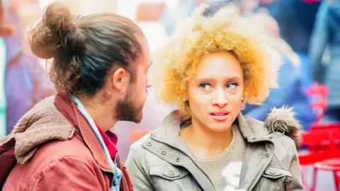 NicolasMcComber/Getty couple in awkward exchange