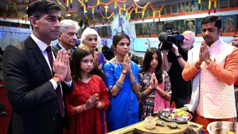 Rishi Sunak with his family