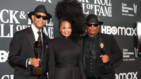 Getty Images Janet Jackson, Jimmy Jam and Terry Lewis