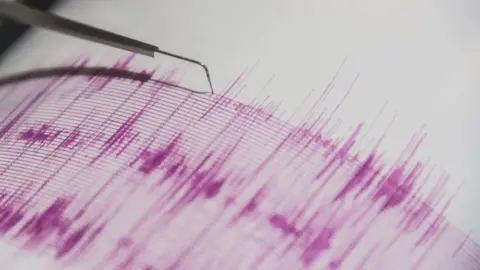 Seismometer measure stock image