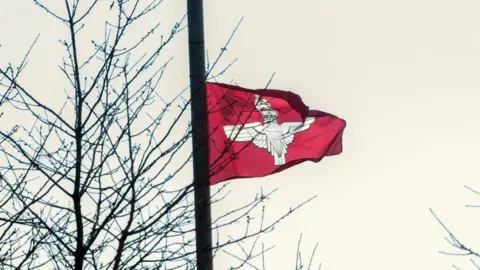 Pacemaker Parachute regiment flag in Londonderry