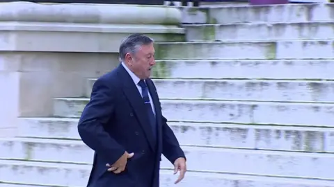 BBC Anthony Hampton about to enter Cardiff Crown Court