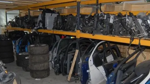 West Midlands Police Stolen car parts