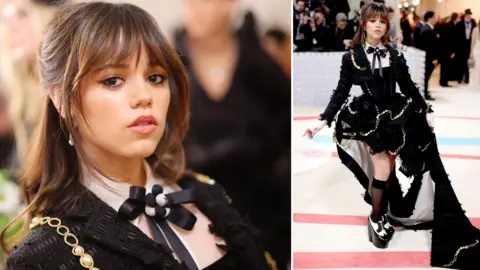 Getty Images Jenna Ortega attends The 2023 Met Gala Celebrating "Karl Lagerfeld: A Line Of Beauty" at The Metropolitan Museum of Art on May 01, 2023 in New York City.