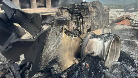 Azerbaijan defence ministry Azerbaijani officials posted images of what they said was the aftermath of a deadly landmine blast