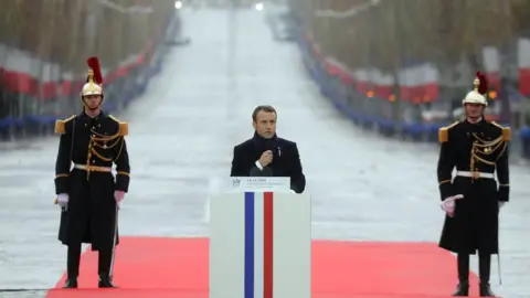 Reuters Macron gives speech